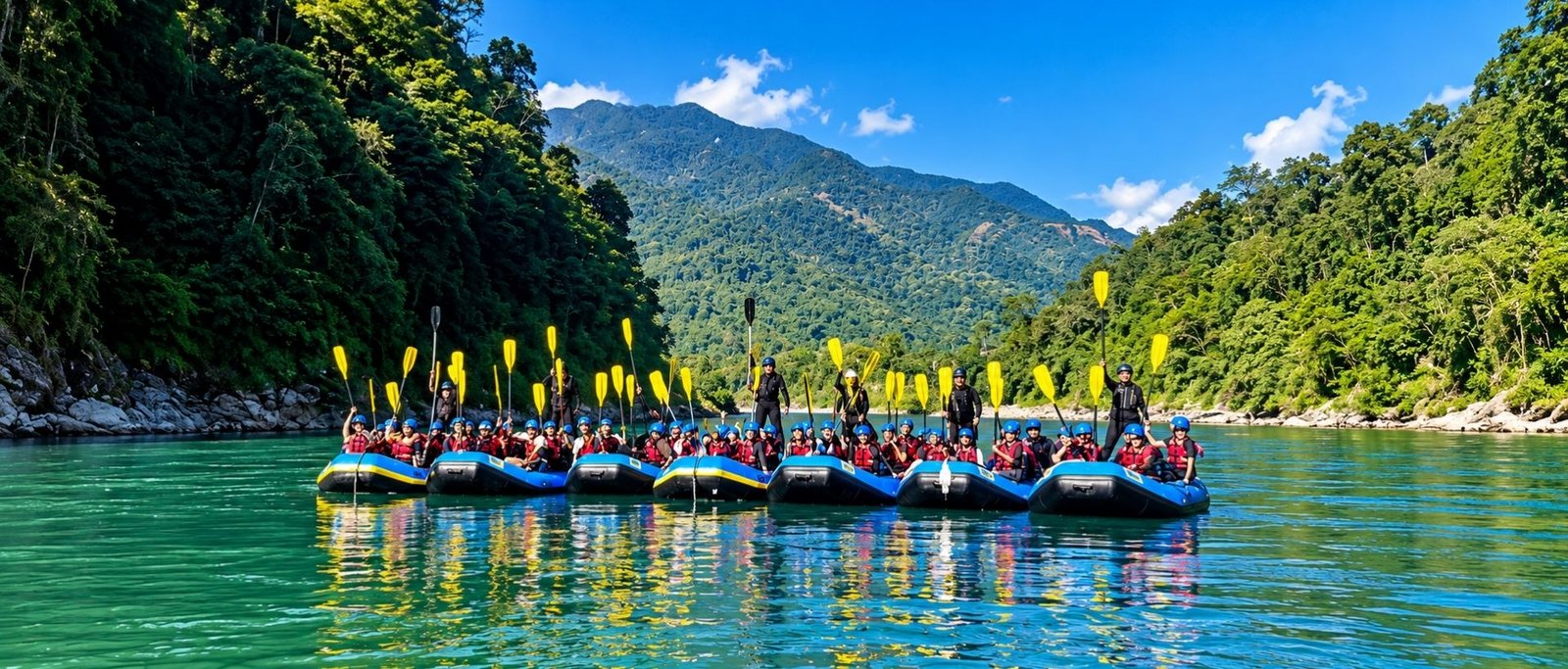 White water rafting adventure in Panbang Bhutan